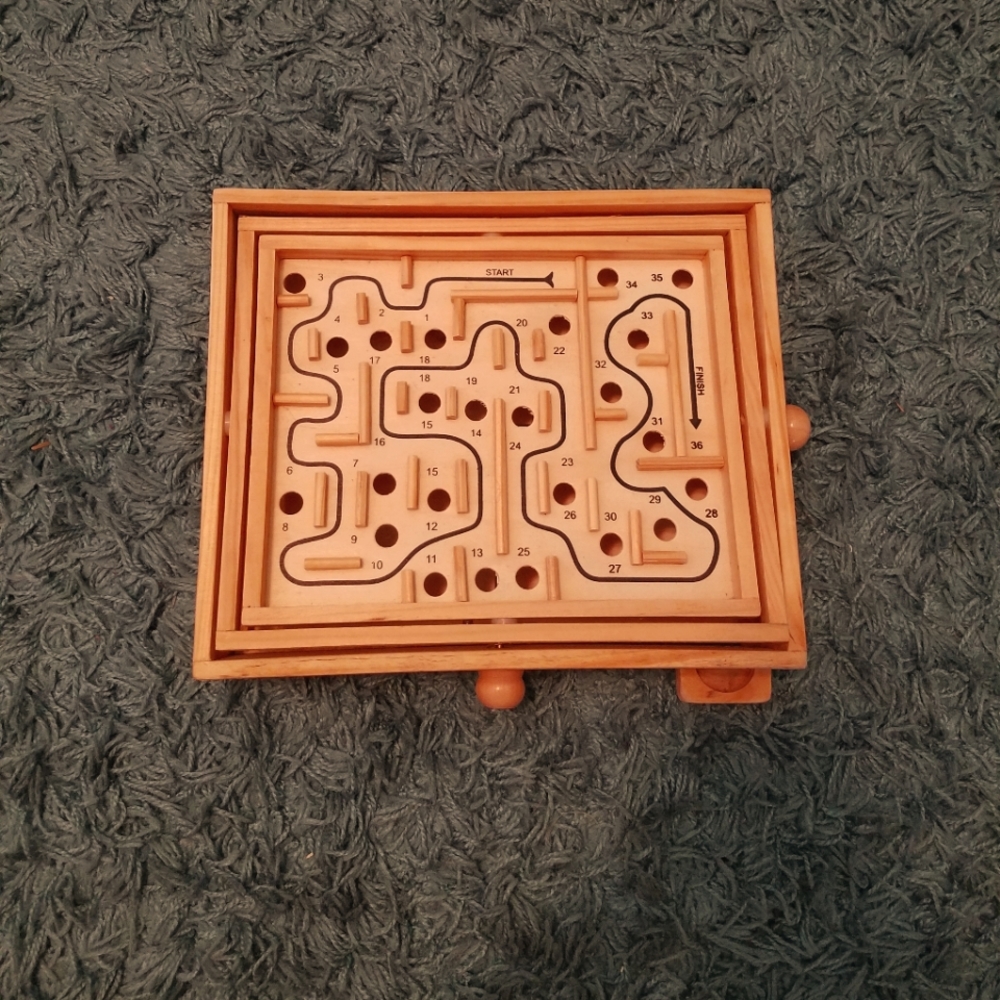 Wooden Labyrinth marble game